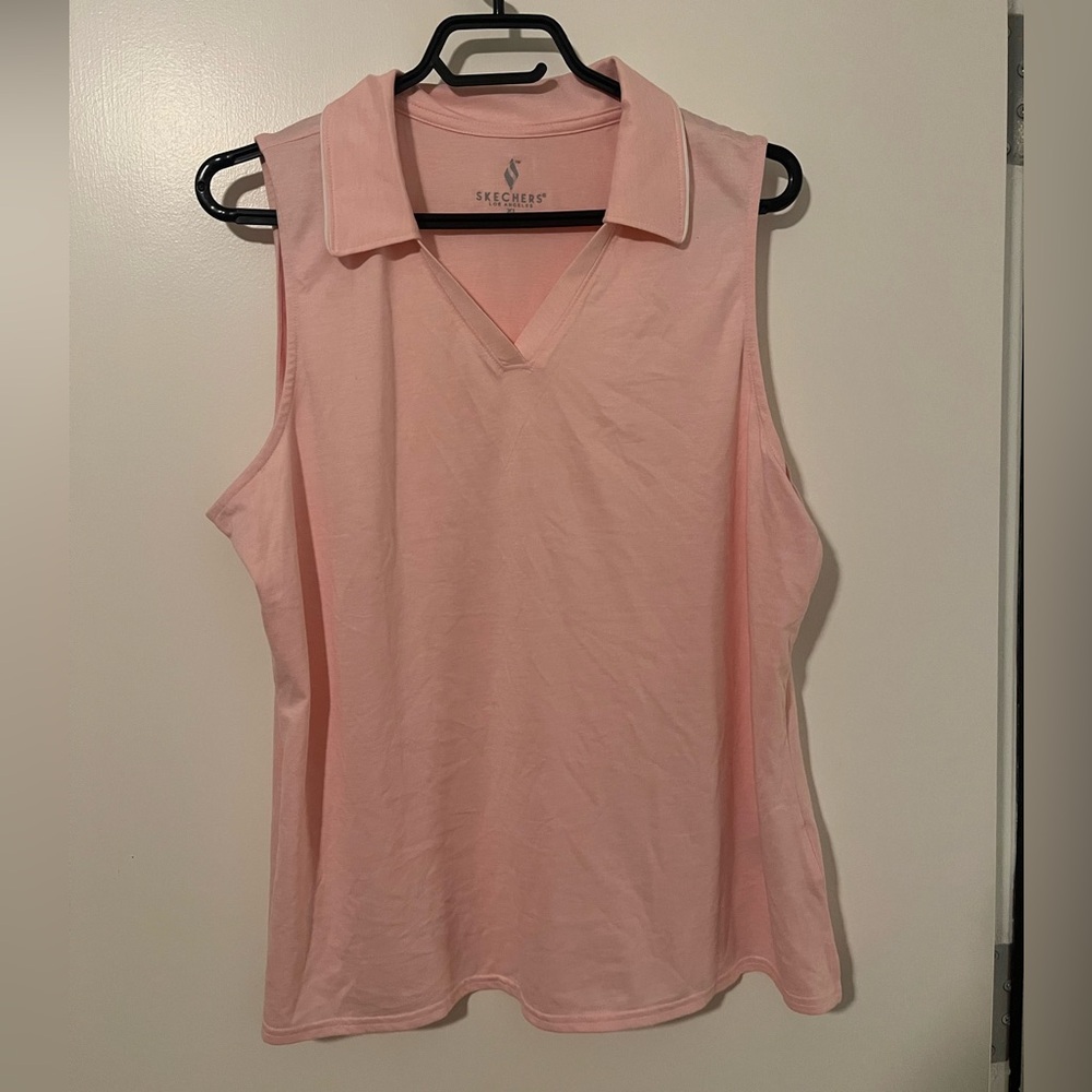 Skechers Women's Light Pink Polo Tank Top